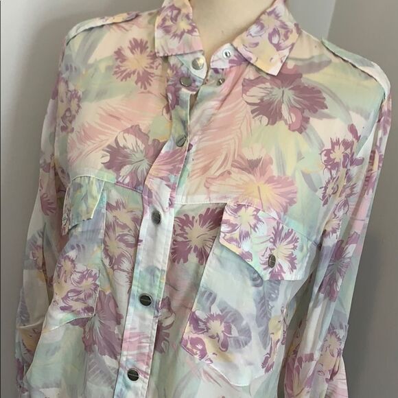 Sanctuary Floral Button Down Blouse - Picture 2 of 9